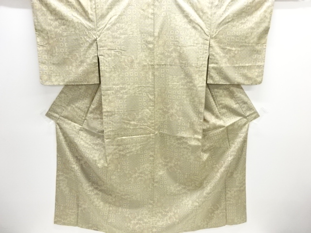 JAPANESE KIMONO / OMESHI / NISHIJIN-ORI / WOVEN FLOWER CLASSICAL PATTERN